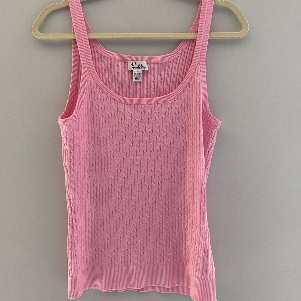 Lilly Pulitzer Pink Sweater Tank Top